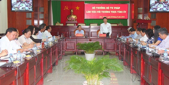 Bộ trưởng Lê Thành Long thăm và làm việc tại Sóc Trăng và Vĩnh Long