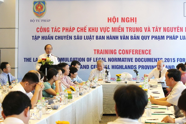 Hội nghị công tác pháp chế khu vực miền Trung - Tây Nguyên và tập huấn chuyên sâu Luật ban hành VBQPPL