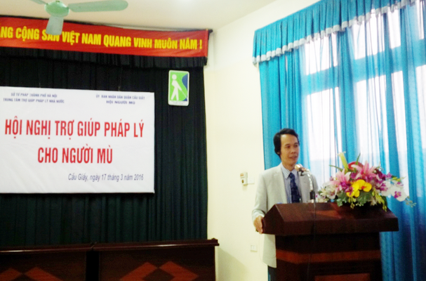 Hà Nội: Tổ chức Hội nghị trợ giúp pháp lý cho hội viên Hội người mù quận Cầu Giấy