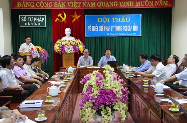 Sở Tư pháp Hà Tĩnh tổ chức hội thảo về chỉ số PCI cấp tỉnh