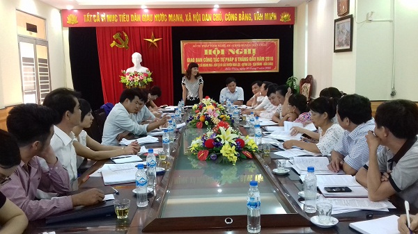 STP Nghệ An tổ chức giao ban công tác tư pháp 6 tháng đầu năm, triền khai nhiệm vụ cuối năm 2016