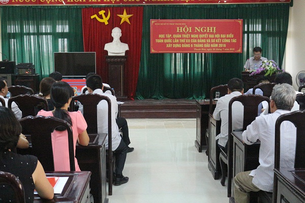 STP Thanh Hóa: Học tập, quán triệt NQĐH XII của Đảng và sơ kết công tác Đảng 6 tháng đầu năm 2016