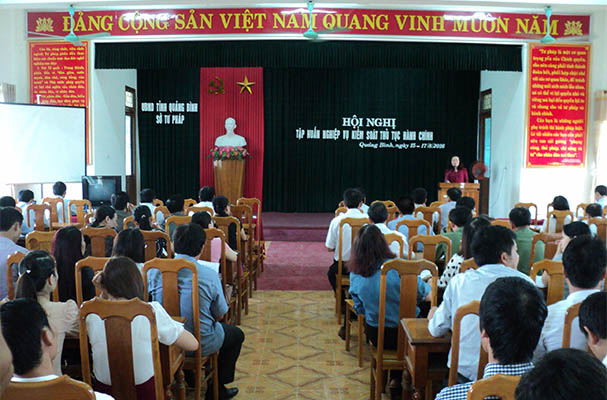 Sở Tư pháp Quảng Bình: Tập huấn nghiệp vụ kiểm soát  thủ tục hành chính năm 2016