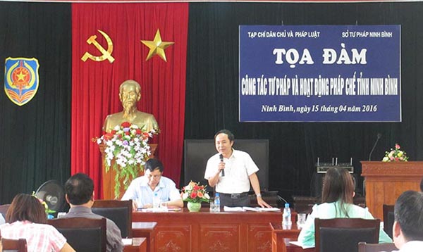 Tọa đàm “Công tác tư pháp và hoạt động pháp chế ở tỉnh Ninh Bình”