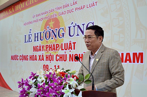 Đắk Lắk tổ chức Lễ hưởng ứng Ngày pháp luật nước Cộng hòa Xã hội chủ nghĩa Việt Nam