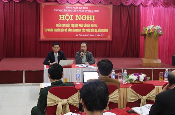 Hà Tĩnh: Hội nghị triển khai Luật Trợ giúp pháp lý năm 2017