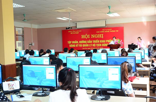 Sở Tư pháp Lào Cai: Tổ chức tập huấn Phần mềm đăng ký, quản lý hộ tịch dùng chung