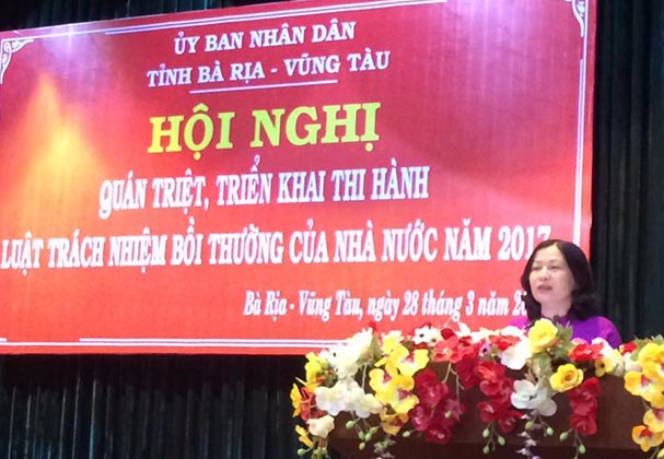 Bà Rịa - Vũng Tàu: Hội nghị quán triệt, triển khai thi hành Luật TNBTCNN năm 2017 trên địa bàn tỉnh