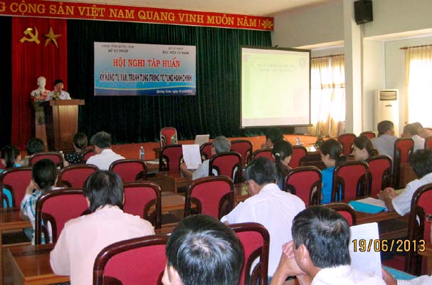 Quang Nam hosted skills training conference of consulting, litigation in administrative proceedings 