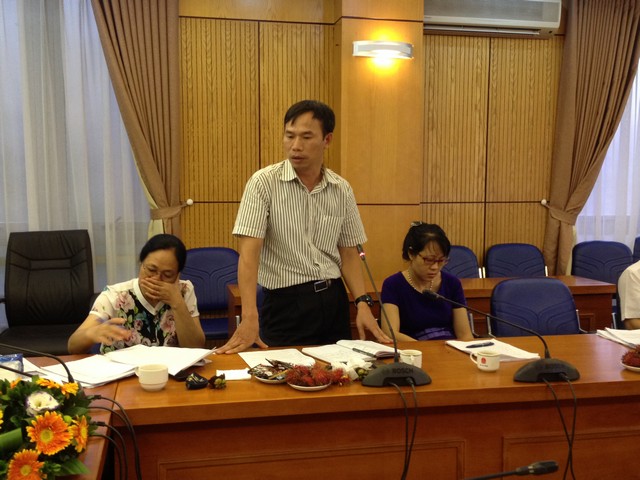 Đồng chí Đồng Ngọc Ba, đại diện Công đoàn Bộ Tư pháp phát biểu tại Đại hội