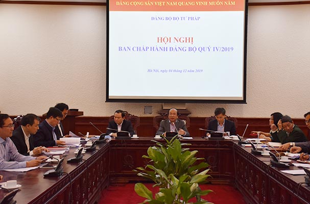 Phiên họp Ban Chấp hành Đảng bộ Bộ Tư pháp Quý IV năm 2019