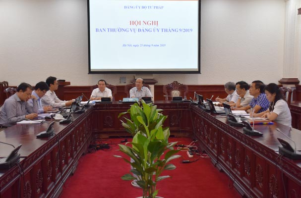 Phiên họp Ban Thường vụ Đảng ủy Bộ Tư pháp tháng 09/2019