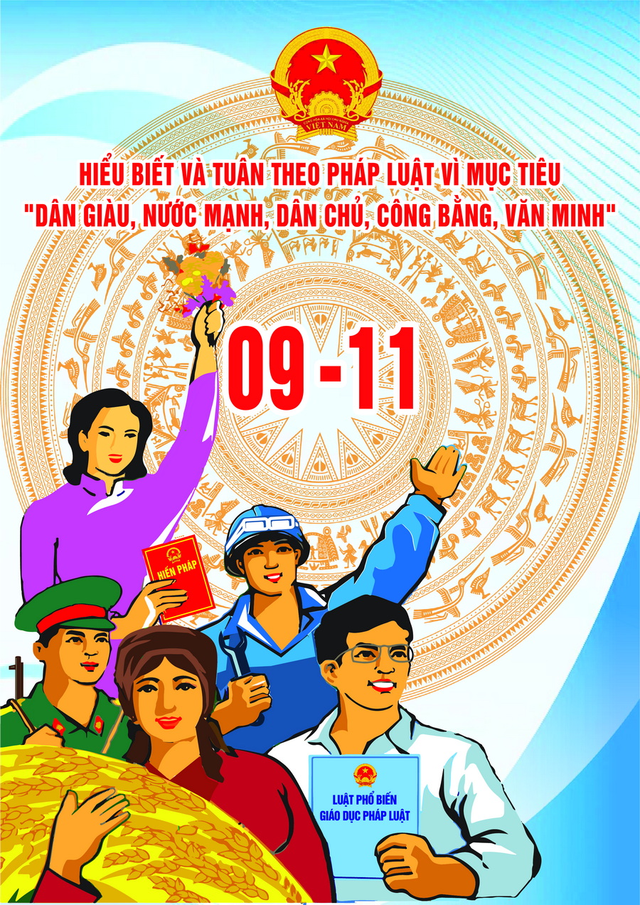 Mẫu pano khẩu hiệu Ngày Pháp luật Việt Nam năm 2022