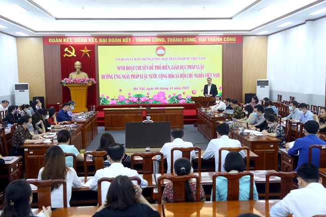 Uỷ ban Trung ương Mặt trận Tổ quốc Việt Nam: Phổ biến một số nội dung liên quan đến giám sát cán bộ, đảng viên tại nơi cư trú và nơi làm việc