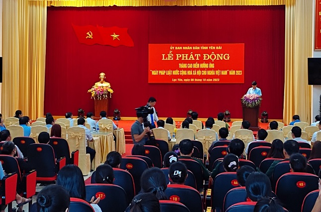 Yên Bái: Phát động Tháng cao điểm hưởng ứng Ngày pháp luật Việt Nam năm 2023