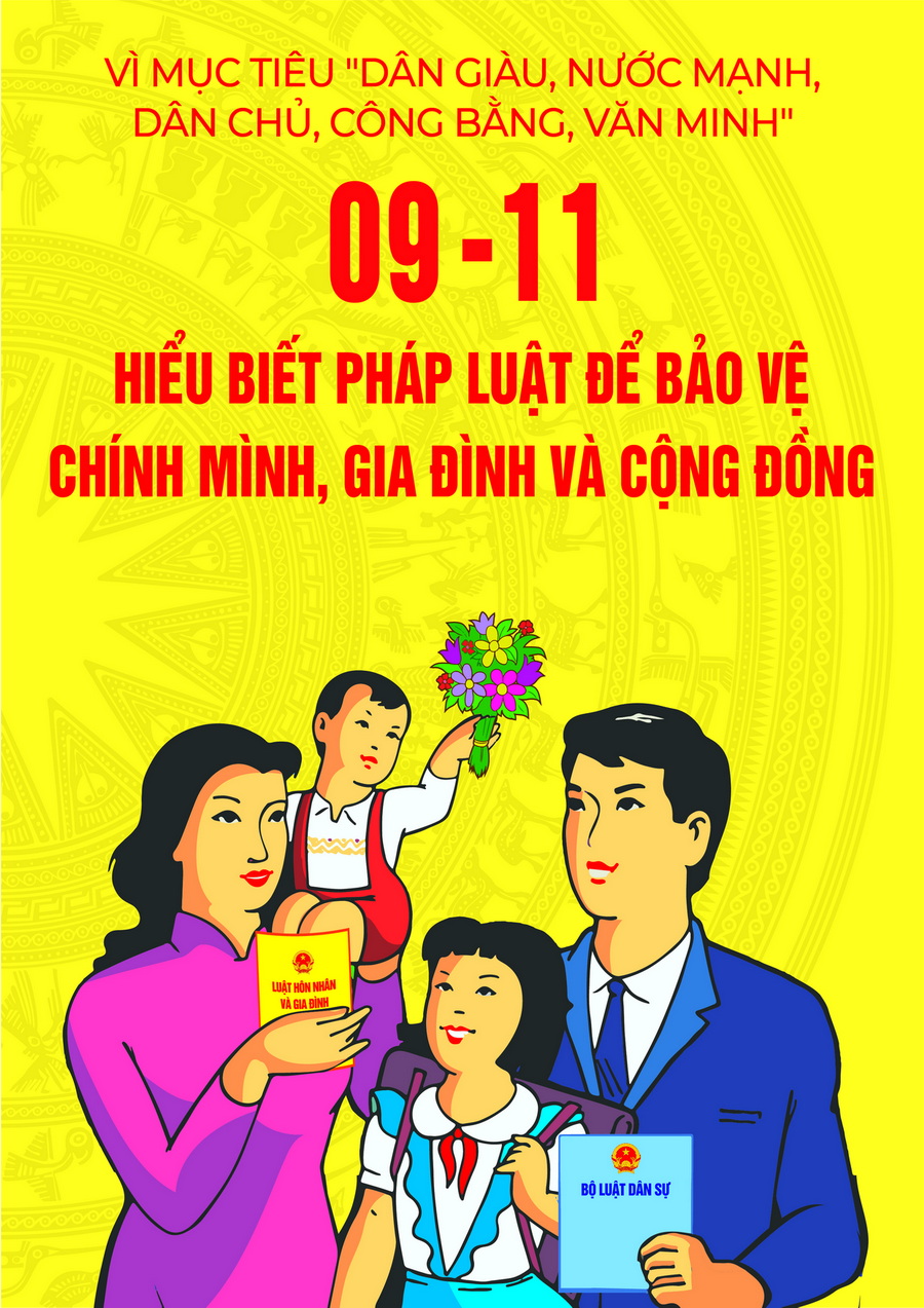 Mẫu pano khẩu hiệu Ngày Pháp luật Việt Nam năm 2022