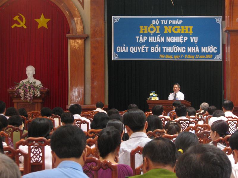 Bộ Tư pháp: Tập huấn công tác giải quyết bồi thường của Nhà nước cho các tỉnh khu vực phía nam và làm việc tại Tiền Giang
