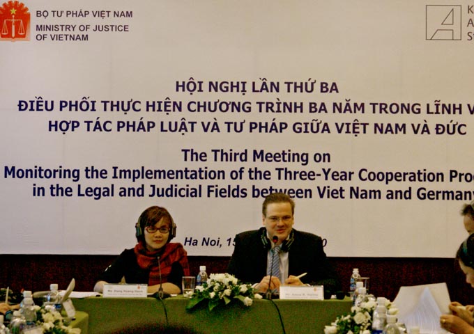 Hội nghị lần thứ 3 điều phối thực hiện Chương trình ba năm trong lĩnh vực hợp tác pháp luật và tư pháp giữa Việt Nam và Đức