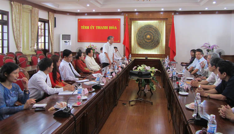 Hai Bộ trưởng Bộ Tư pháp Việt Nam và Lào đến thăm và làm việc với Tỉnh ủy, UBND và HĐND tỉnh Thanh Hóa