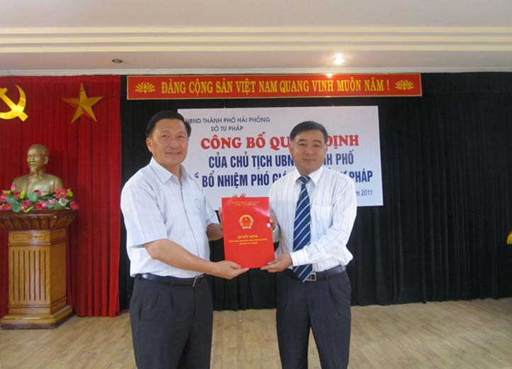 Hải Phòng: Công bố Quyết định bổ nhiệm ông Lã Thanh Tân giữ chức vụ Phó Giám đốc Sở Tư pháp