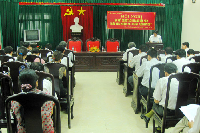 Thanh Hóa: Tổ chức sơ kết công tác Tư pháp 6 tháng đầu năm, triển khai nhiệm vụ 6 tháng cuối năm  2011
