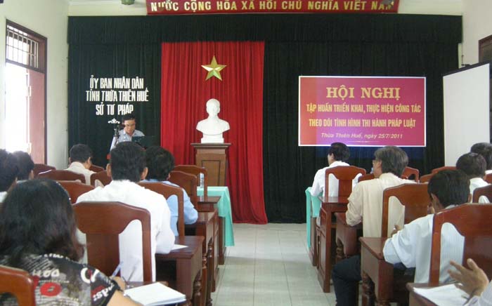 Sở Tư pháp Thừa Thiên Huế: Tổ chức tập huấn công tác theo dõi tình hình thi hành pháp luật