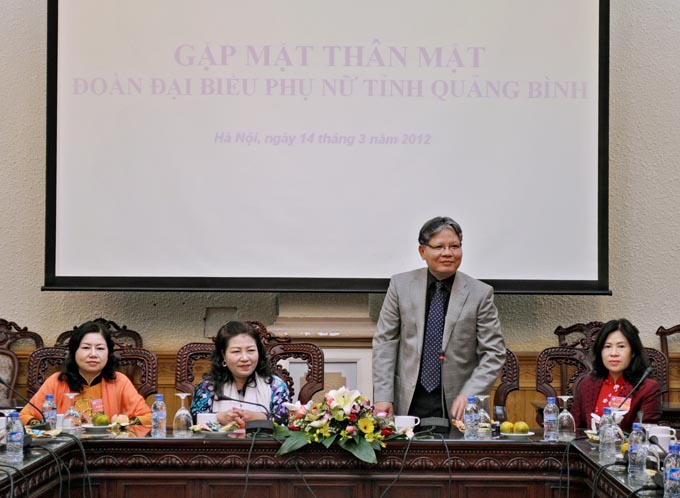 Bộ trưởng Hà Hùng Cường gặp mặt thân mật Đoàn đại biểu phụ nữ tỉnh Quảng Bình