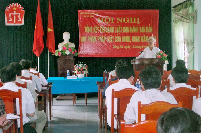 Quảng Trị: Tổng kết thi hành Luật Ban hành văn bản quy phạm pháp luật của HĐND, UBND năm 2004
