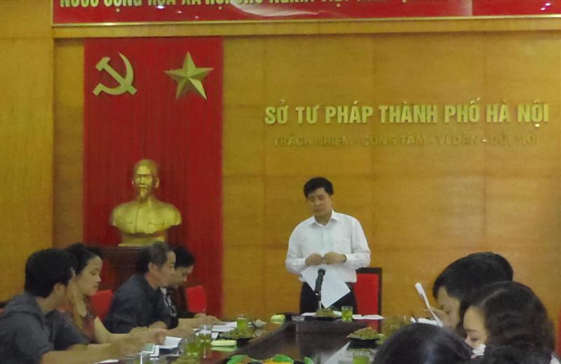 Thứ trưởng Phạm Quý Tỵ làm việc với  Sở Tư pháp thành phố Hà Nội