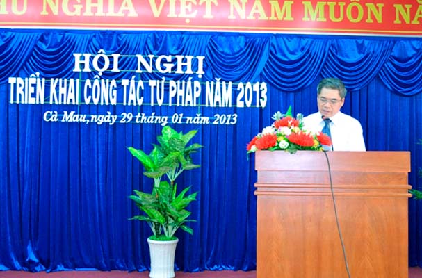 Sở Tư pháp tỉnh Cà Mau: Tổ chức Hội nghị triển khai công tác tư pháp năm 2013