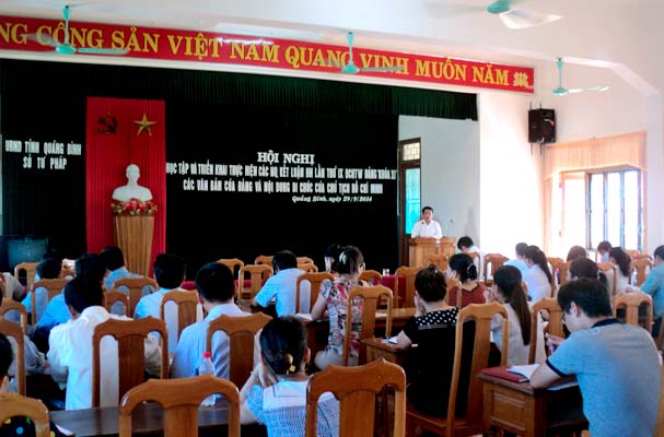 Đảng ủy Sở Tư pháp Quảng Bình quán triệt, triển khai thực hiện các Nghị quyết Hội nghị Trung ương IX