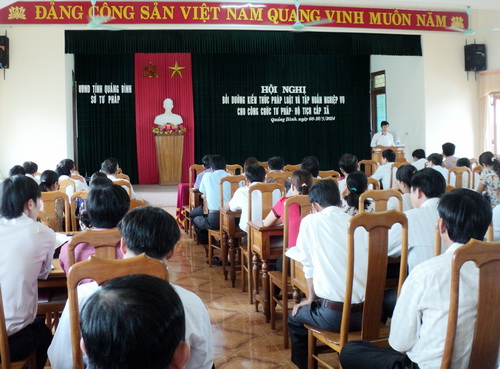Sở Tư pháp Quảng Bình tổ chức Hội nghị bồi dưỡng kiến thức pháp luật và tập huấn nghiệp vụ cho công chức tư pháp - hộ tịch