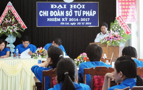 Chi Đoàn Sở Tư pháp tỉnh Gia Lai tổ chức Đại hội nhiệm kỳ 2014 – 2017