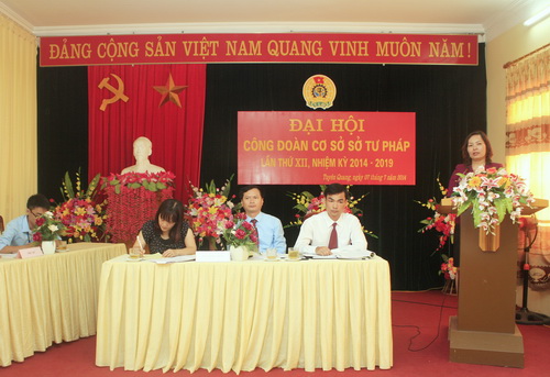Đại hội Công đoàn Sở Tư pháp Tuyên Quang lần thứ XII                               