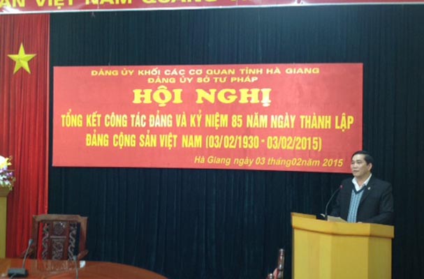 Đảng ủy Sở Tư pháp Hà Giang kỷ niệm 85 năm ngày thành lập Đảng Cộng sản Việt Nam và Hội nghị tổng kết công tác Đảng