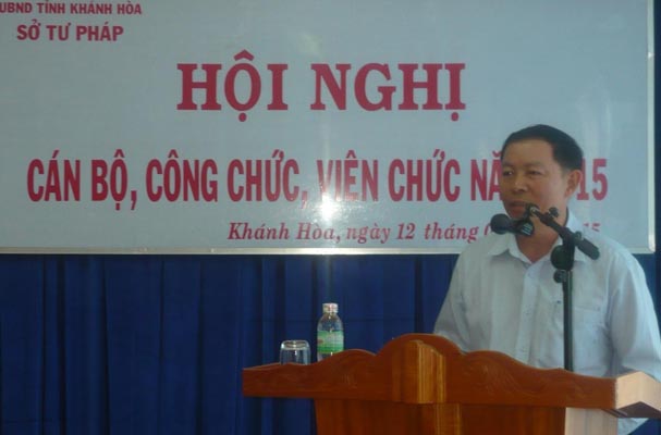 Sở Tư pháp tỉnh Khánh Hòa: Tổ chức Hội nghị cán bộ, công chức, viên chức năm 2015