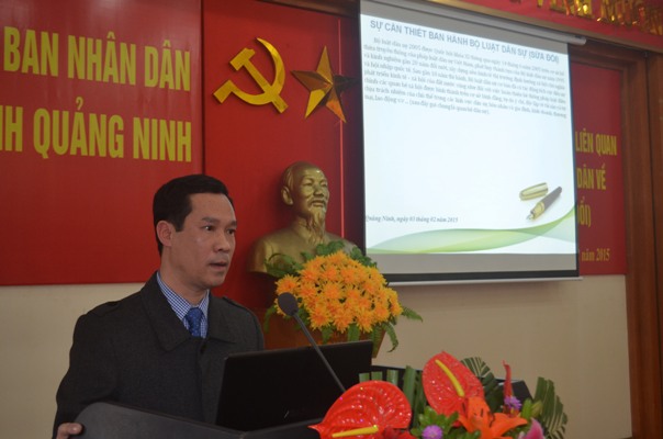 Quảng Ninh: Hướng dẫn việc tổ chức lấy ý kiến nhân dân về Dự thảo Bộ luật dân sự (sửa đổi)