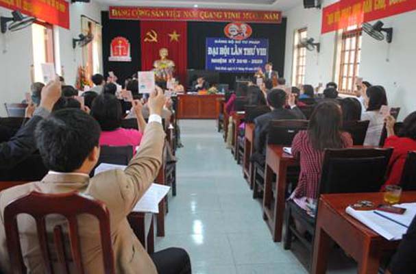 Đảng bộ Sở Tư pháp Ninh Bình: tổ chức đại hội lần thứ VIII, nhiệm kỳ 2015-2020