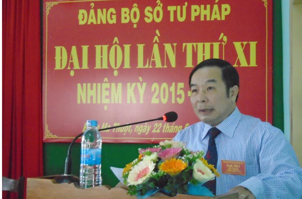 Đại hội Đảng bộ Sở Tư pháp Đắk Lắk lần thứ XI nhiệm kỳ 2015 - 2020