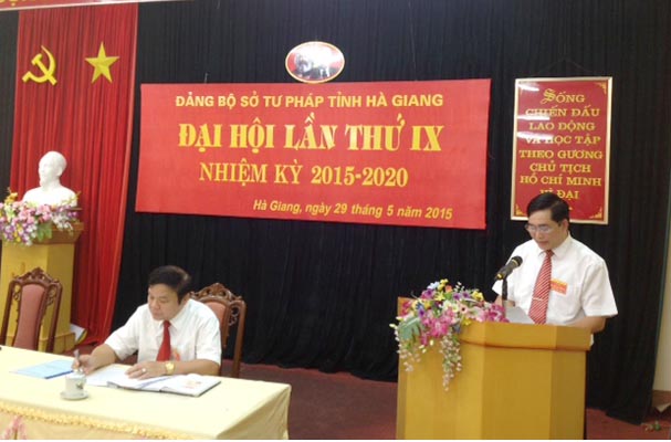 Đại hội Đảng Bộ Sở Tư pháp tỉnh Hà Giang lần thứ IX: nêu cao tinh thần dân chủ