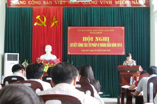 Lạng Sơn: Sơ kết công tác tư pháp 6 tháng đầu năm 2015