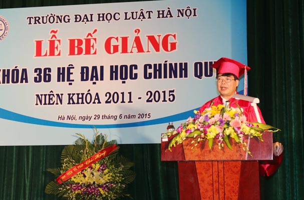 Đại học Luật Hà Nội: bế giảng khoá 36 hệ đại học chính quy niên khoá 2011 - 2015