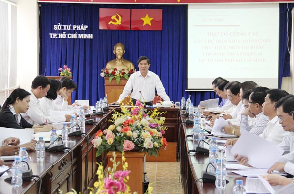 Thành phố Hồ Chí Minh tổ chức họp góp ý dự thảo Báo cáo tổng kết việc thực hiện thí điểm chế định Thừa phát lại 