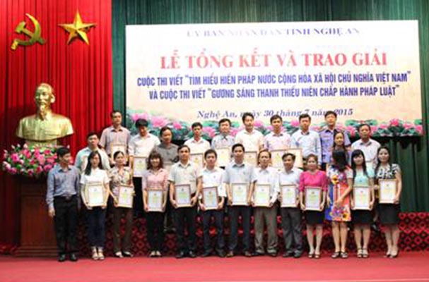 Nghệ An: tổng kết và trao giải cuộc thi viết “Tìm hiểu Hiến pháp nước Cộng hòa xã hội chủ nghĩa Việt Nam”