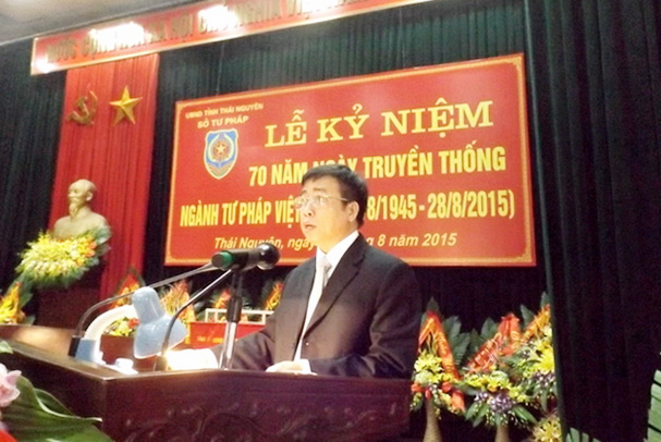 Thái Nguyên: Tổ chức Lễ kỷ niệm 70 năm ngày Truyền thống Ngành Tư pháp 