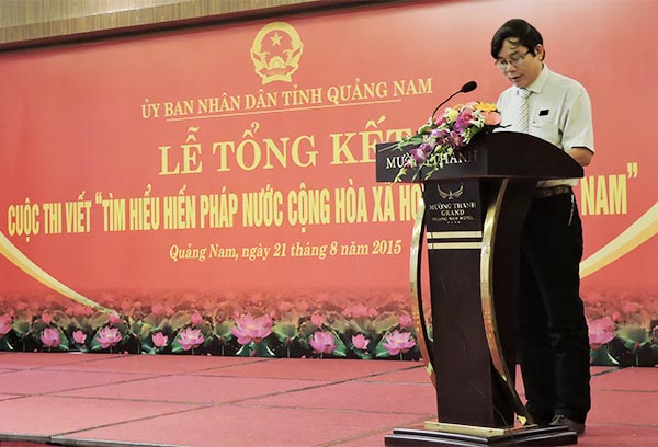 Quảng Nam tổ chức Lễ Tổng kết và trao giải Cuộc thi tìm hiểu Hiến pháp 