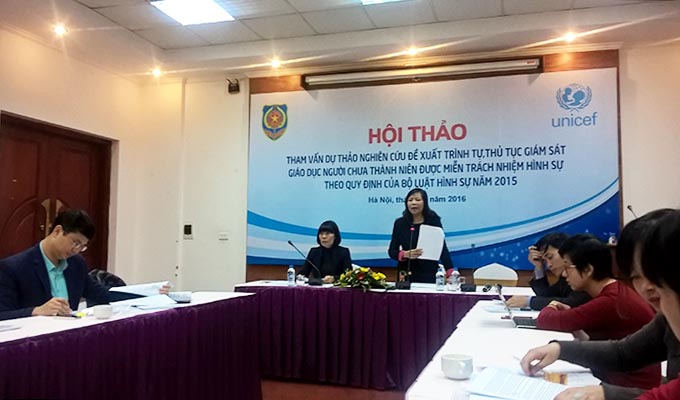 Hội thảo: Nghiên cứu đề xuất trình tự, thủ tục giám sát giáo dục người chưa thành niên được miễn TNHS