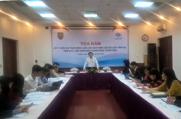 Tọa đàm góp ý vào dự thảo bình luận các quy định của BLHS 2015 liên quan đến người chưa thành niên