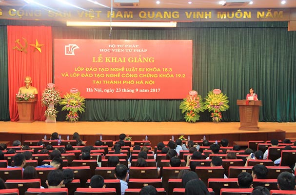 Khai giảng các lớp đào tạo tại Học viện Tư pháp