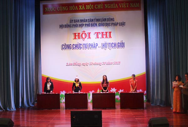 Lâm Đồng tổ chức Hội thi “Công chức Tư pháp – Hộ tịch giỏi” năm 2018